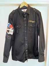 Ed Hardy by Christian Audigier NYC Men's Shirt Handmade Embroidery Size M