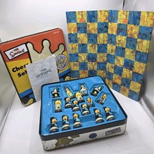 The Simpsons Chess Game Set in Collectable Tin Cardinal Games Vintage Complete