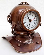 New Vintage Antique Helmet US Navy Clock Face Diving Divers Helmet Table Top