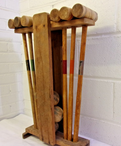 Croquet set vintage antique - vintage,