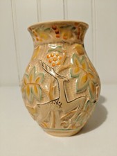 Crown Devon Vase Art Deco leaping deer – height 15.5cm