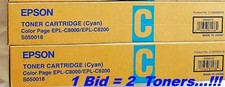 EPSON S050018 2 x Cyan TONERS