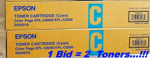 Epson s050018 cyan toners - 2, x