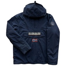 Napapijri Rainforest Mens Jacket Anorak Winter Fleece Lined Pull On XL