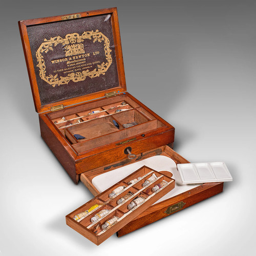 Antique artist paint box - antique, artist's