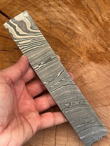 Damascus steel billet bar - steel, billet-bar-hand