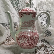 Myotts Staffordshire Ware Country Life English Scenes Coffee Pot 10" in height