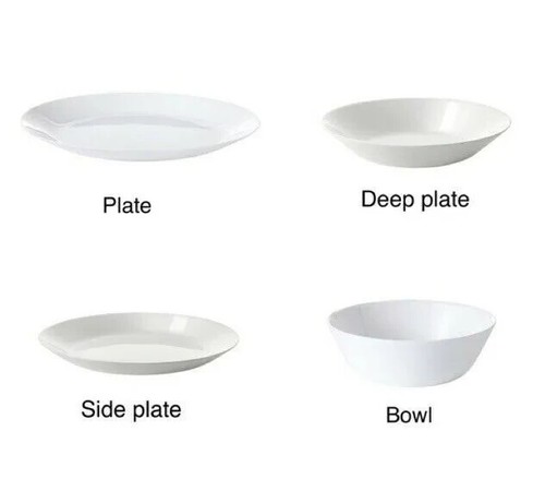 Dinnerware white plates side - white,