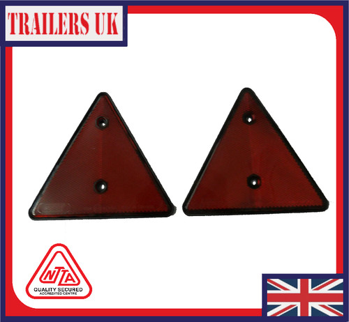 Red triangle reflectors - x2,