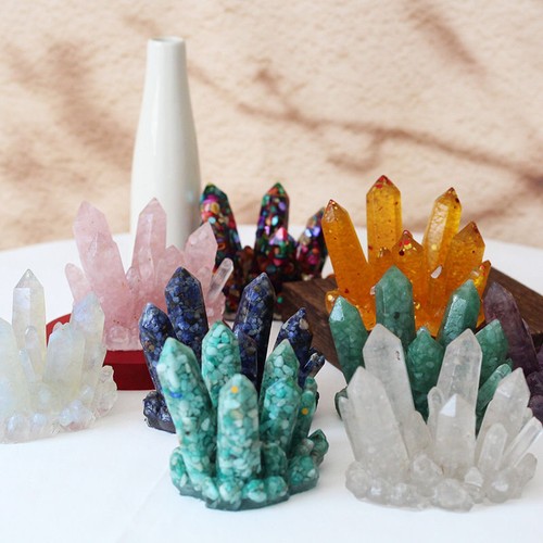 Natural quartz crystal cluster - natural,