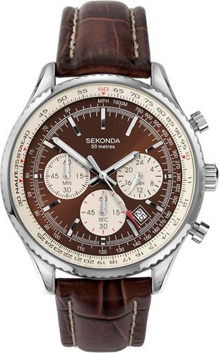 Sekonda quartz chronograph 50m - quartz,