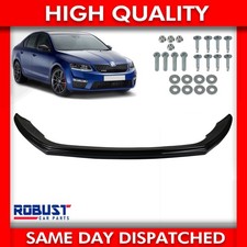 FOR SKODA OCTAVIA VRS MK3 FRONT LOWER BUMPER SPLITTER LIP ABS GLOSS BLACK 13-19