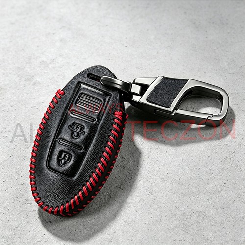 Leather key fob cover case - leather,