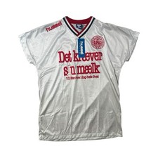 Vintage Denmark Football Shirt Mens Large Hummel 90's Original Training BNWT