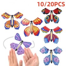 10/20PCS Magic Flying Butterfly Card Surprise Wind Up Butterfly Magic Props Toys