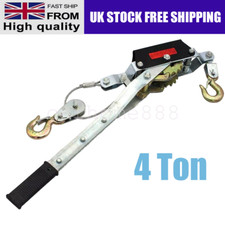 4Ton Heavy Duty 2 Hook Cable Puller Hand Winch Turfer Dual Gear Power Puller