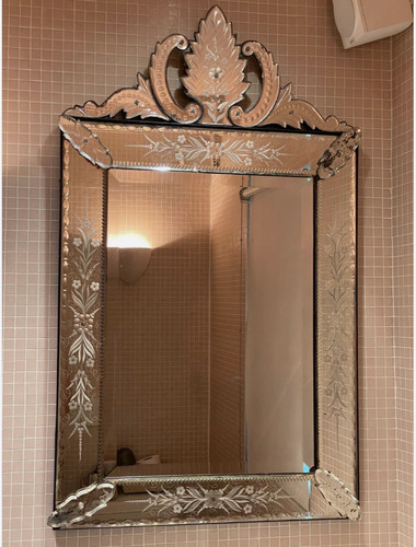 Rare antique venetian mirror - venetian,