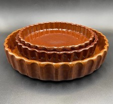 Simpsons Ovenstone Cookware Set Of 3 Flan Pie Quiche Dishes Numbers 302 303 305