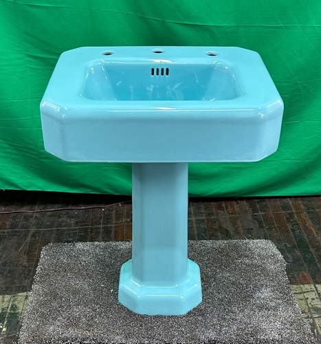 Turquoise cast iron pedestal - turquoise,