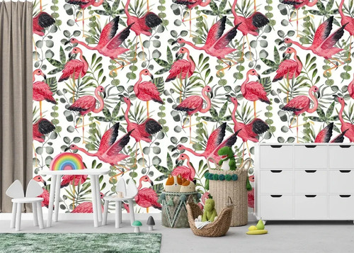 Watercolor flamingo nursery - watercolor,