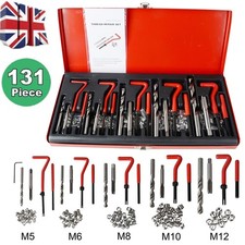 131Pcs Thread Repair Kit HSS Drill Helicoil Metric Set Heli Coil Tap Insert Case