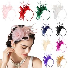 Feather Fascinator Women's