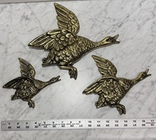 Vintage MCM set of 3 Brass