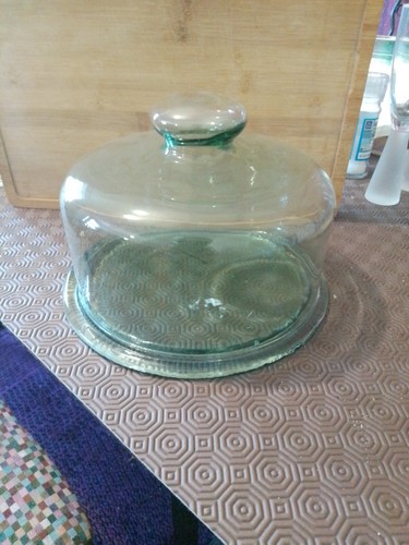 Recycled glass cheese dome