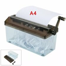 Portable A6 A4 Paper Hand Electric Shredder Manual Straight Cut Home Office