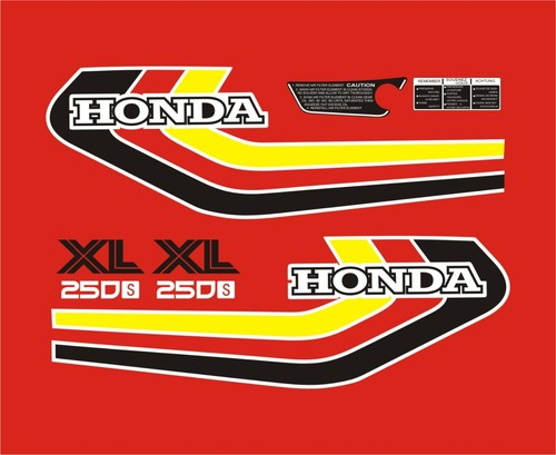 Honda xl250s decal kit - decal,
