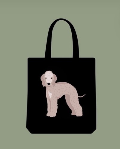 Bedlington terrier tote - bedlington,