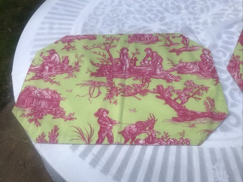 Pink toile jouy cotton - de,