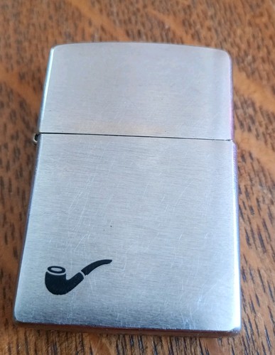 Vintage zippo silver tone pipe - silver,