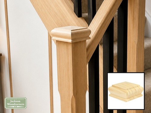 Pine pyramid newel caps full - pyramid, (full