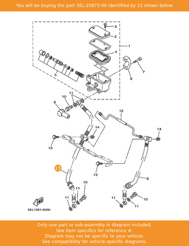Yamaha hose brake 2 - hose,,