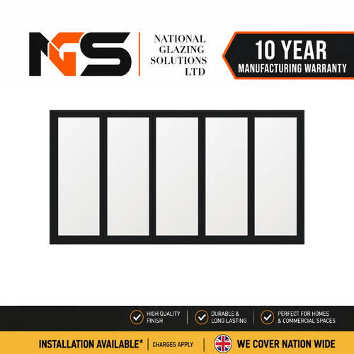 Wide black stock bifold - 5m,