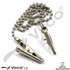 Dentist Patient Napkin Bib Holder Metal Chain Dental Instruments