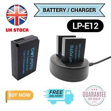 Battery or Charger for Canon LP-E12 EOS M M2 M10 M50 II M100 M200 100D SX70HS
