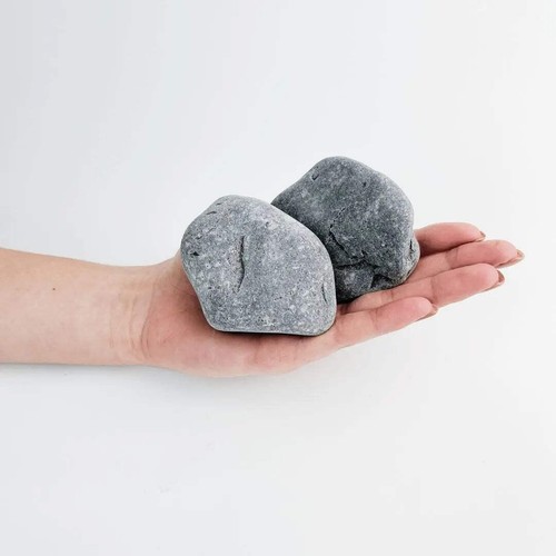 Black basalt pebbles garden - basalt,