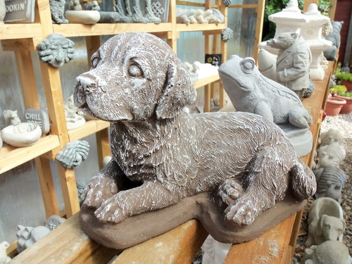 Concrete garden ornament - garden,