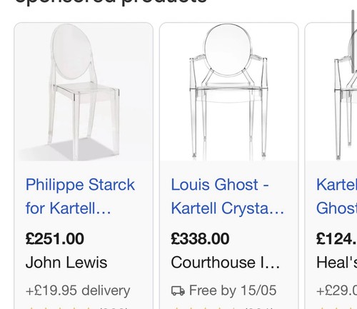 Kartell louis ghost - louis, by