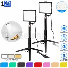 2PCS 8" LED Video Lighting Kit Photography Portable Light Studio Lamp Photo Live