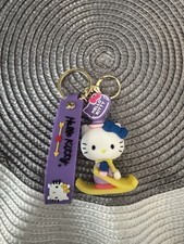 Pink Hello Kitty unicorn Keyring Keychain Key Fob Bag Charm Pendant PVC