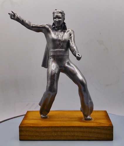 Elvis statue metalic silver - metalic,