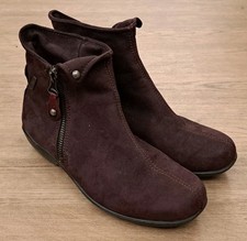 ROMIKA WOMENS TOPDRY TEX PURPLE SUEDE ZIP-UP ANKLE BOOTS EU SIZE 38 UK SIZE 5