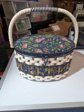Vintage  Wicker Sewing Basket