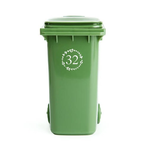 Custom wheelie bin number - custom,