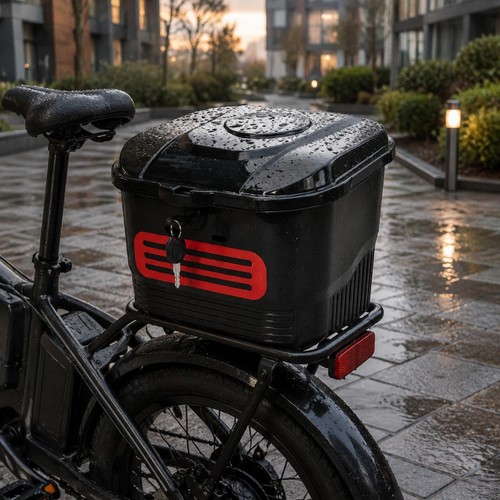 Lockable cycle basket large - lockable,
