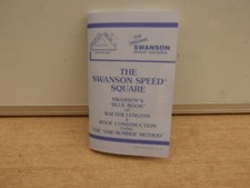 SWANSON 00101 SPEED SQUARE BLUE BOOK FOR RAFTER LENGTHS & ROOF CONSTRUCTION