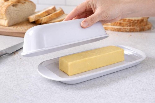 Butter dish with lid - lid, white